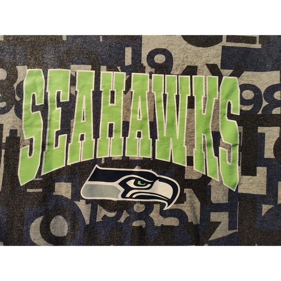 Tommy Hilfiger All Over Print Seattle Seahawks Size Medium T-Shirt AOP American - Picture 7 of 13